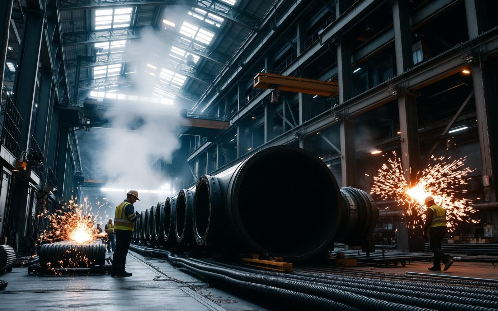 Azad Pipes Heavy Machinery Industrial Yard
